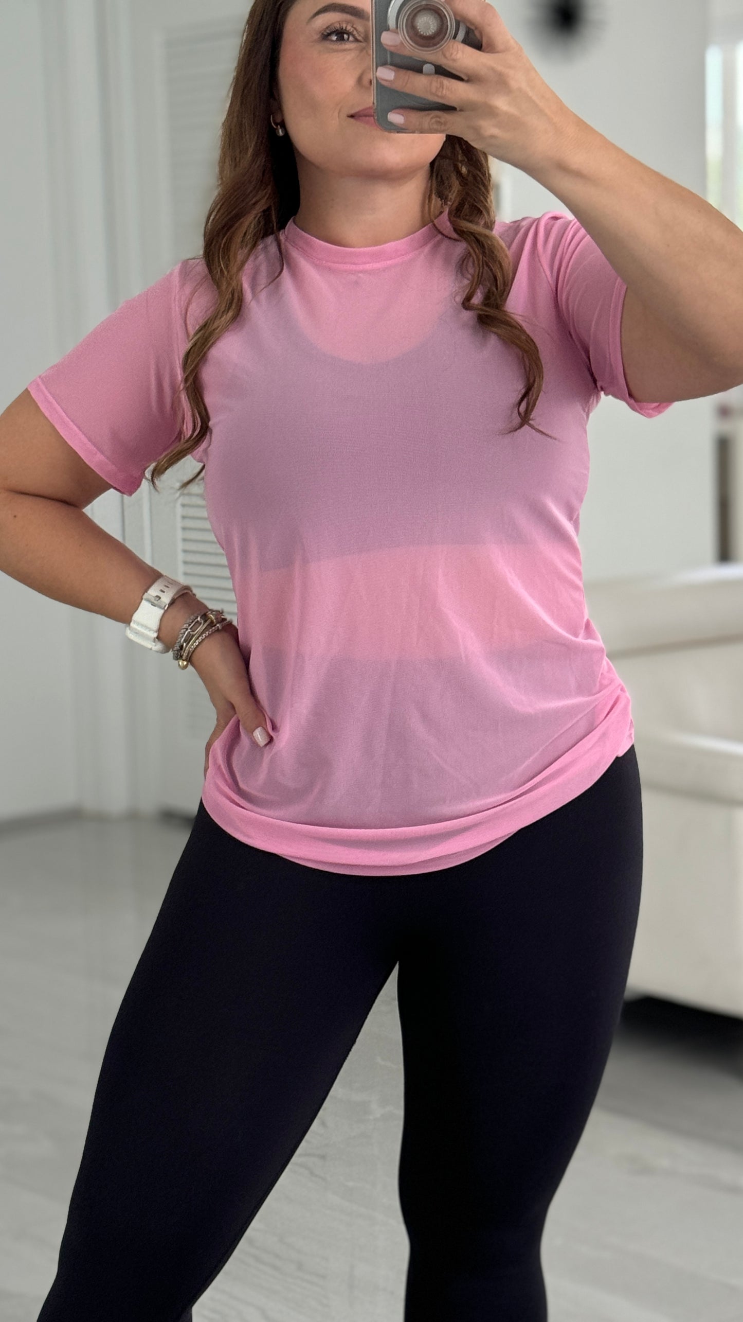 Mesh long shirt
