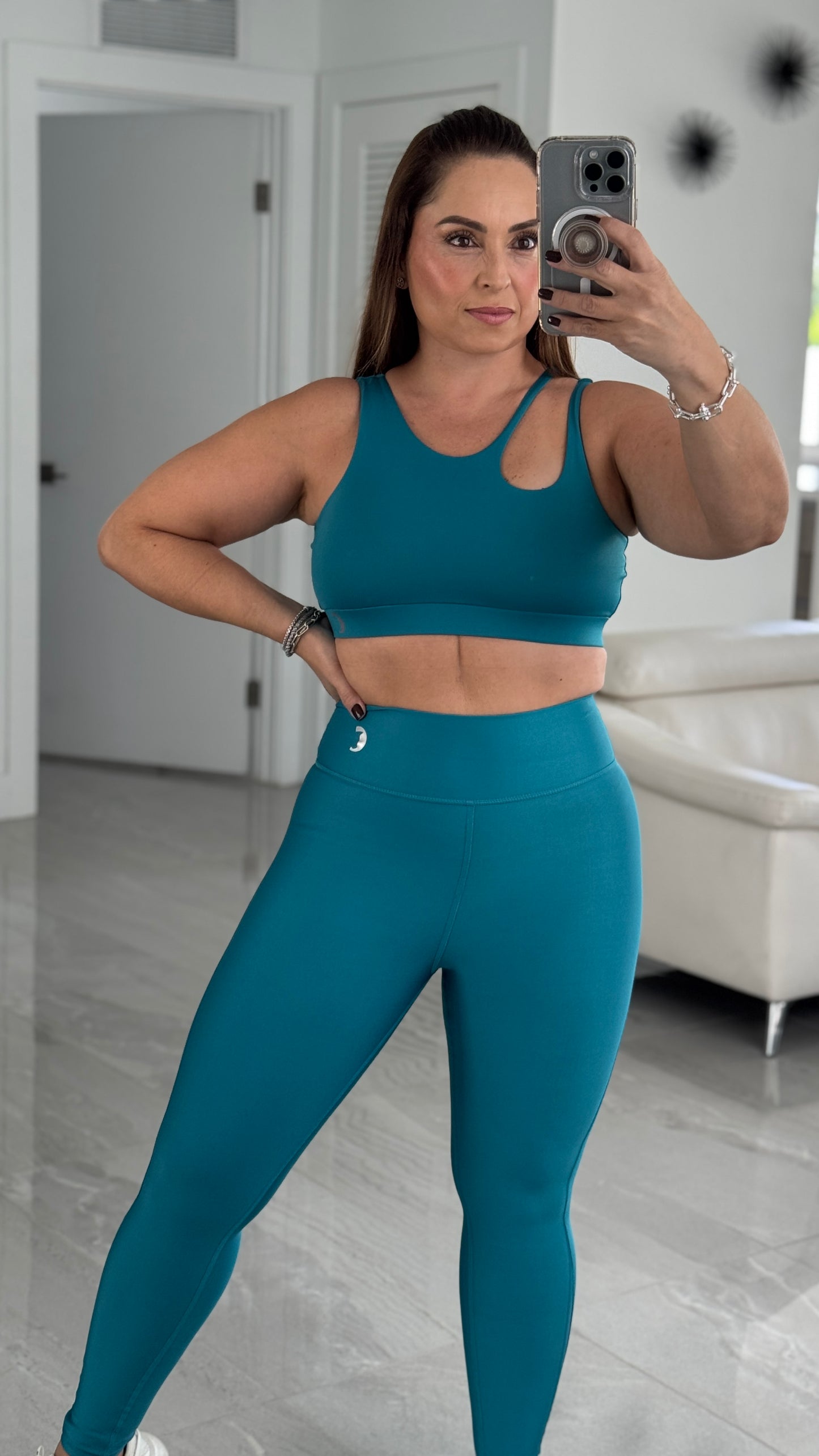 Mesh Top/Leggings Set Ocean