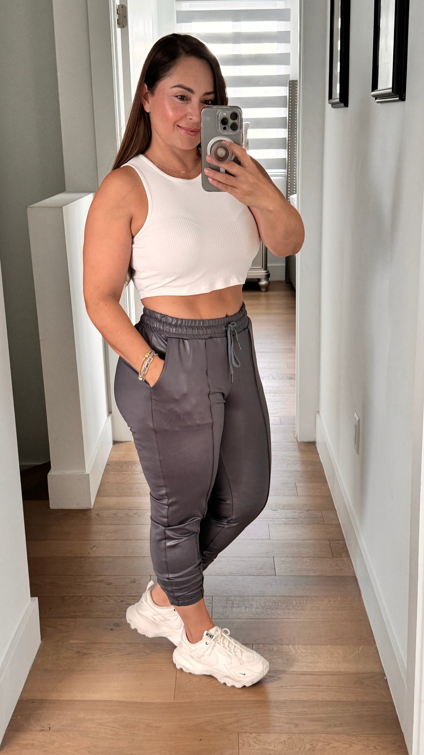 Leather Effect Jogger