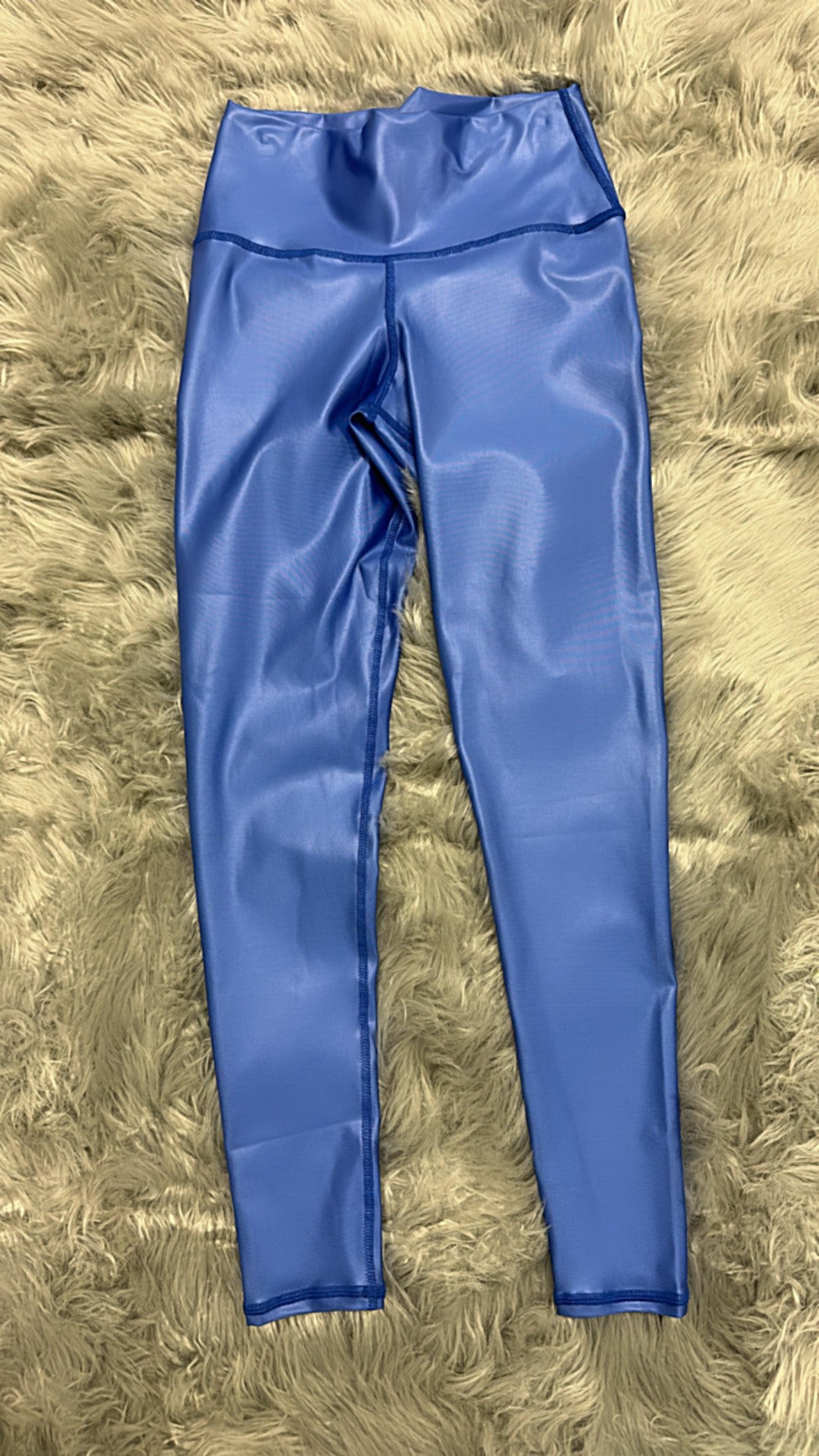 Leather effect leggings