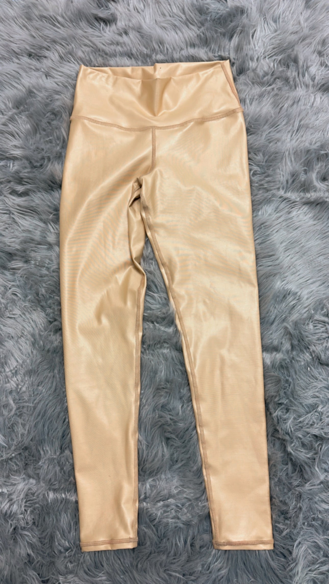 Leather effect leggings