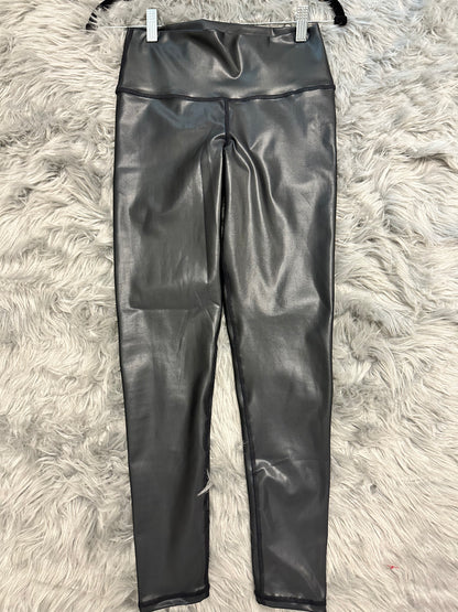 Leather effect leggings