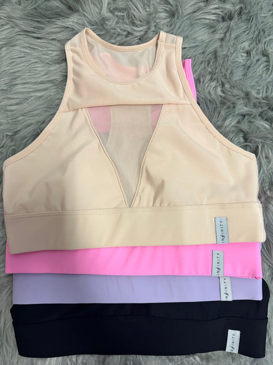 V neck mesh top