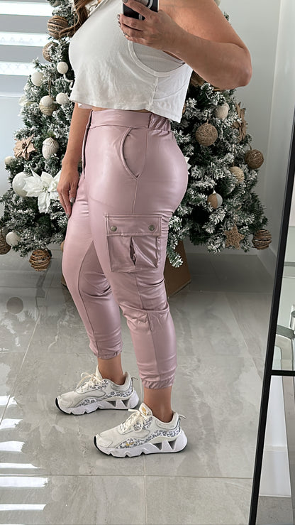 Leather Effect Jogger