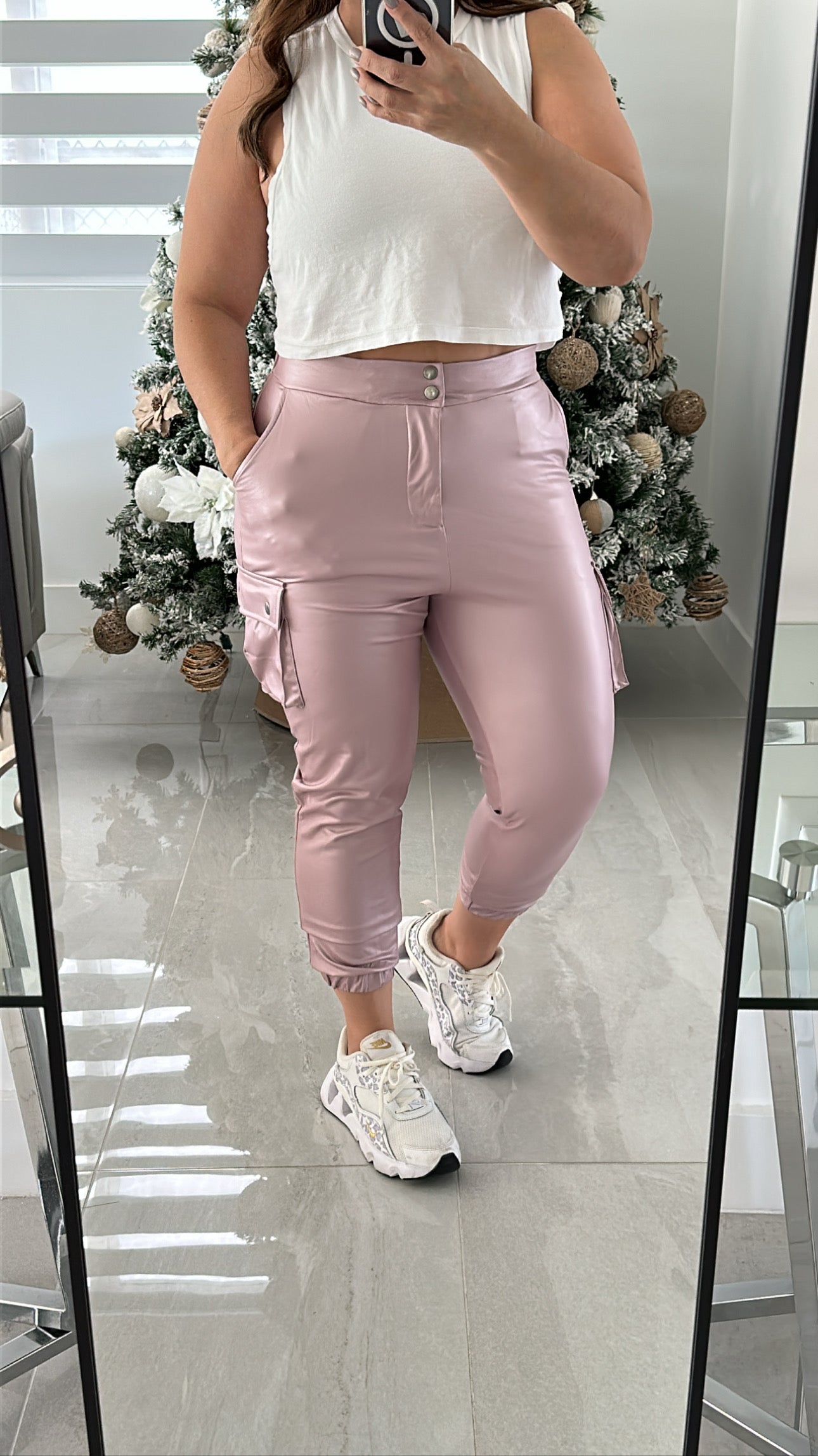 Leather Effect Jogger