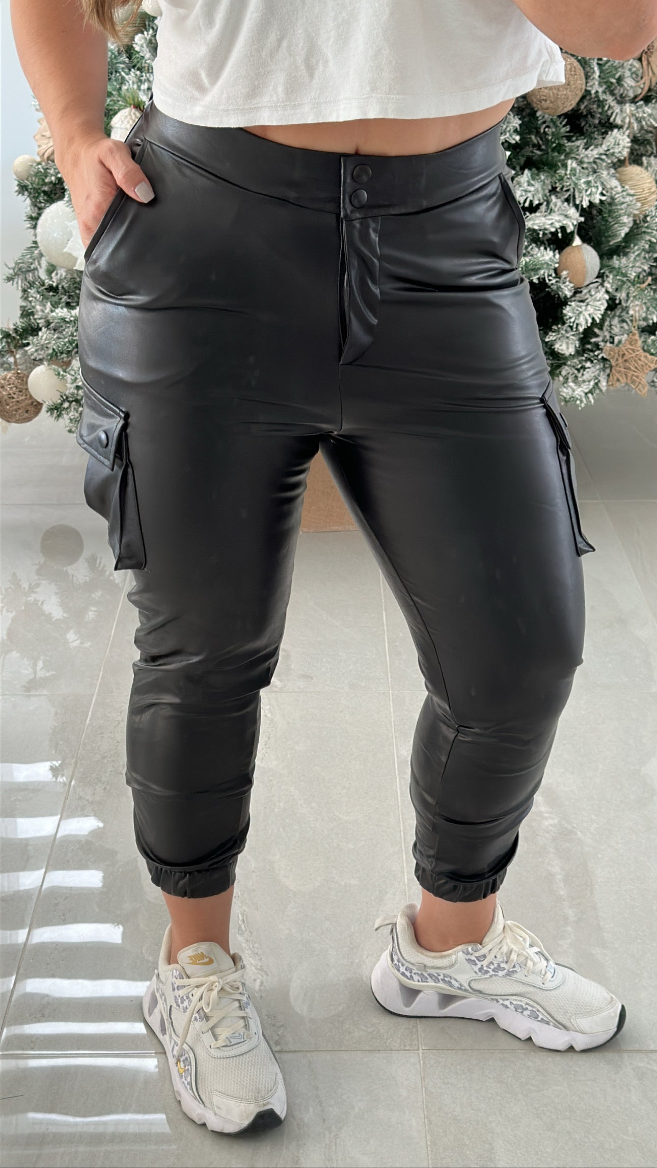 Leather Effect Jogger